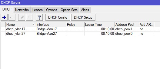 VLAN между Ubiquiti и MikroTik, настройка DHCP сервера для VLAN